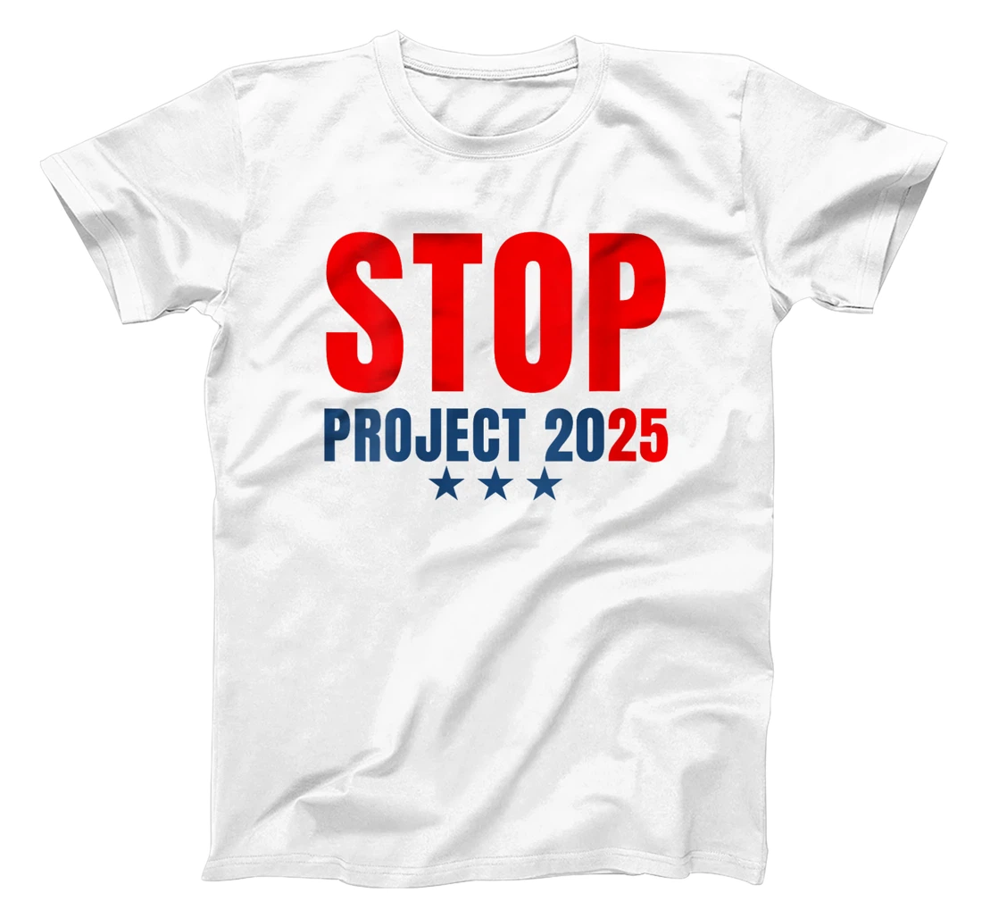 Womens Stop Project 2025 Trump's Project Anti Trump T-Shirt