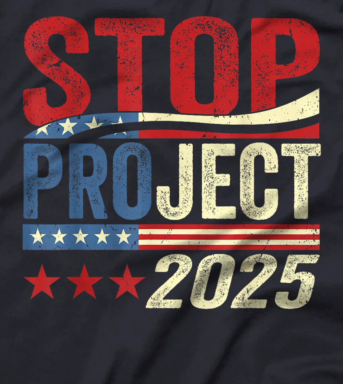 Retro Stop Project 2025 Trump's Project Anti Trump T-Shirt
