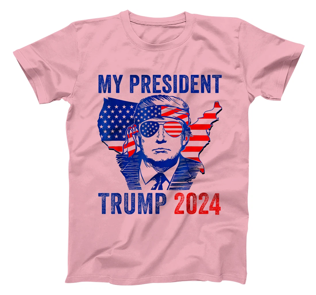 My President Trump 2024 - Vote Trump American Flag Funny T-Shirt