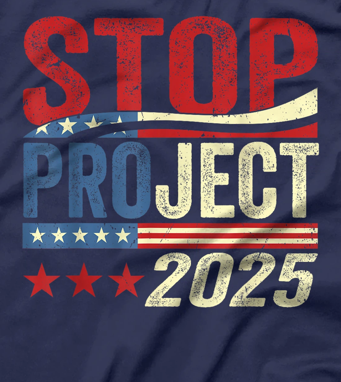 Retro Stop Project 2025 Trump's Project Anti Trump T-Shirt