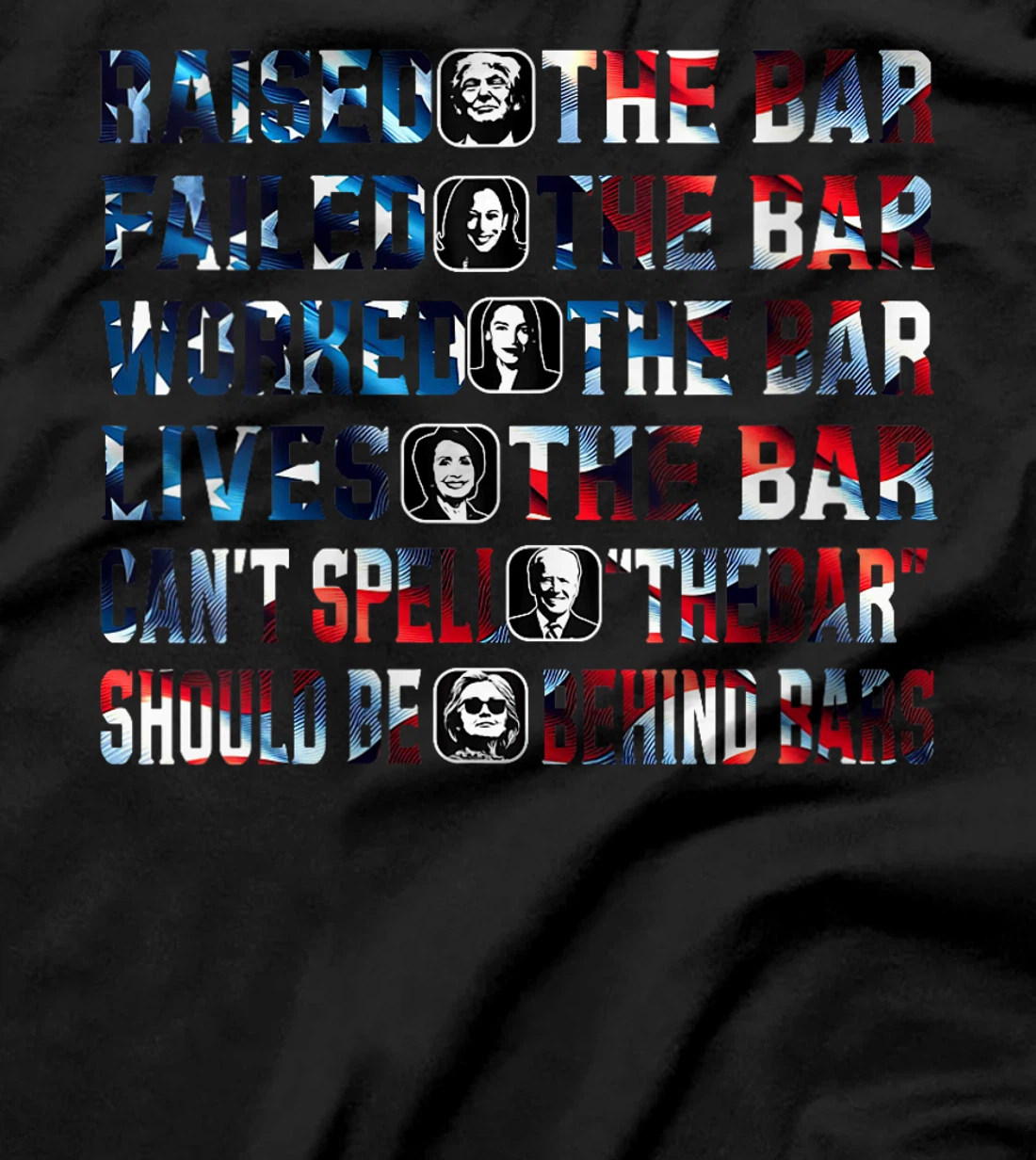 Womens Trump Raised The Bar Harris Failed The Bar Tee Election 2024 T-Shirt