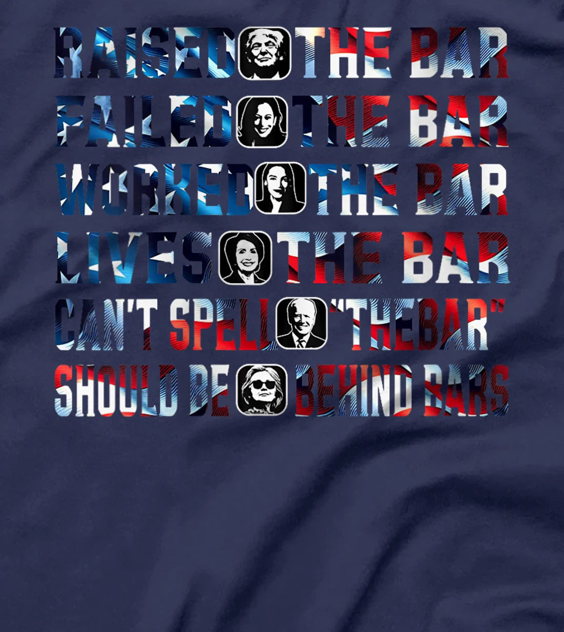 Womens Trump Raised The Bar Harris Failed The Bar Tee Election 2024 T-Shirt