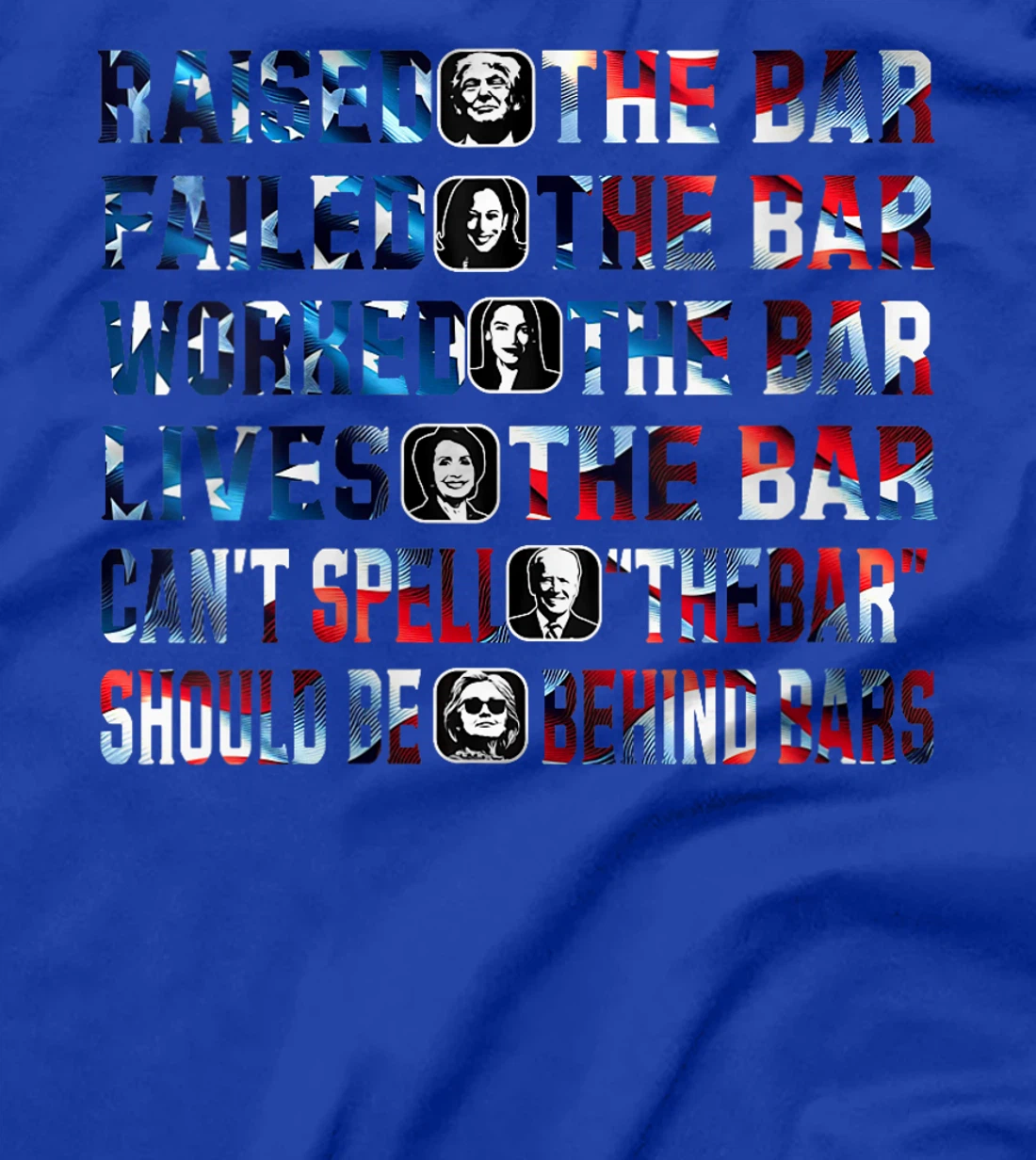 Womens Trump Raised The Bar Harris Failed The Bar Tee Election 2024 T-Shirt