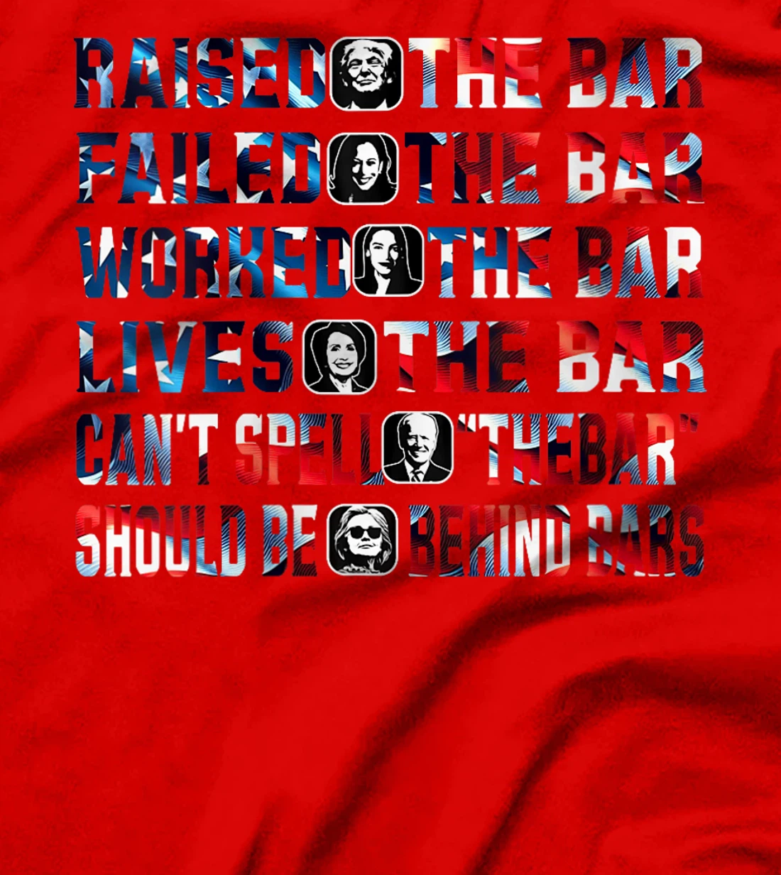 Womens Trump Raised The Bar Harris Failed The Bar Tee Election 2024 T-Shirt