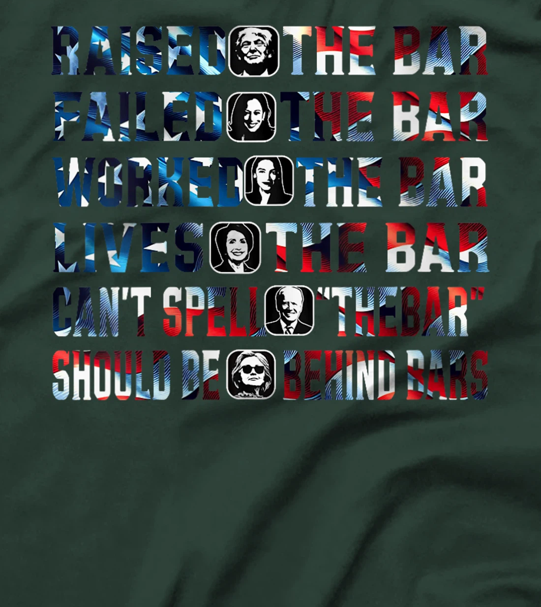 Womens Trump Raised The Bar Harris Failed The Bar Tee Election 2024 T-Shirt