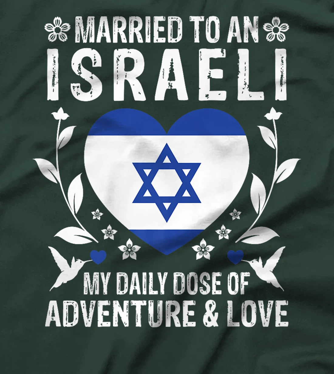 Married to An Israeli Wife Israeli Husband Israel Flag Premium T-Shirt