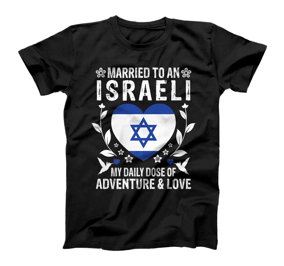 Married to An Israeli Wife Israeli Husband Israel Flag Premium T-Shirt