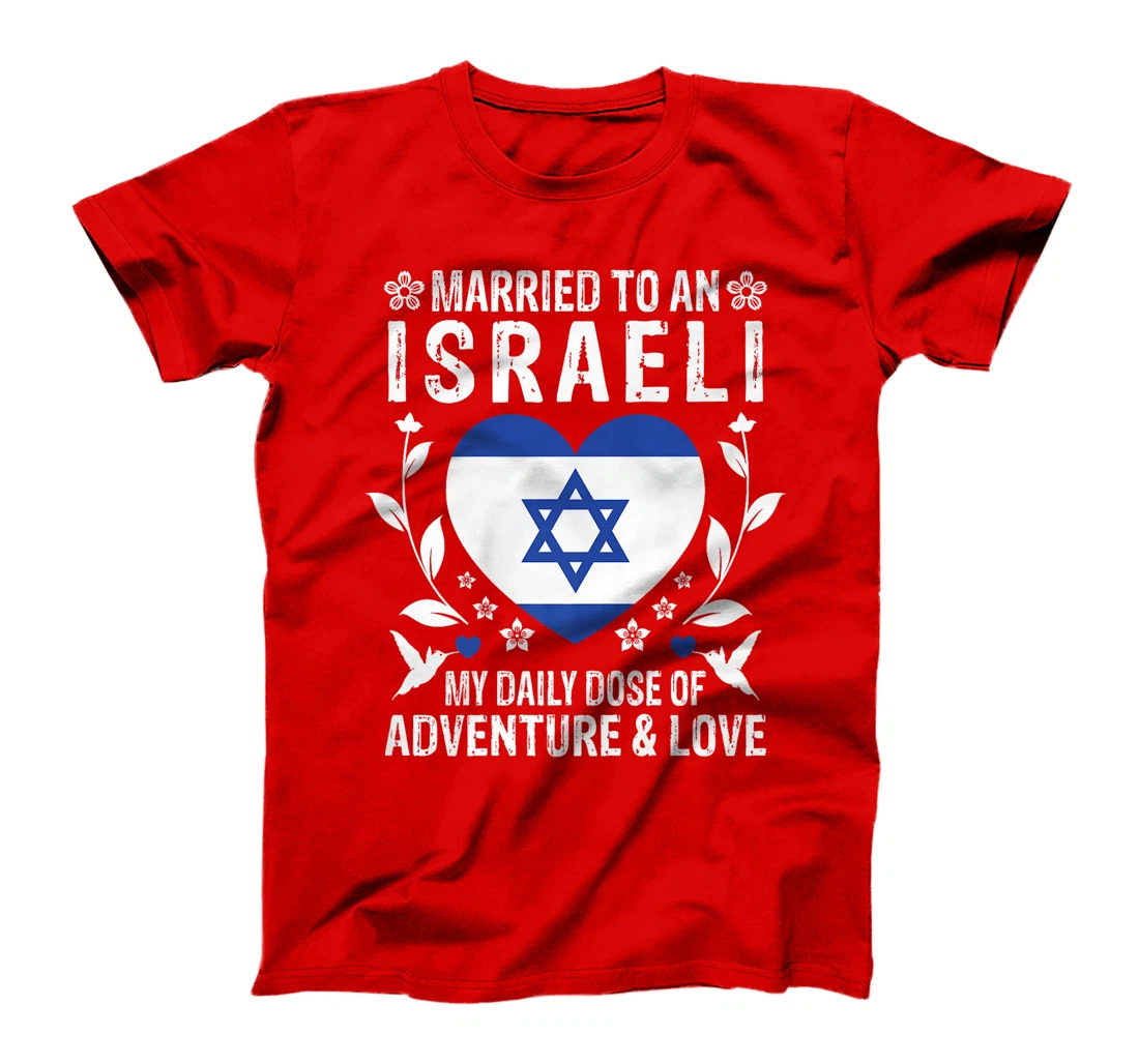 Married to An Israeli Wife Israeli Husband Israel Flag Premium T-Shirt