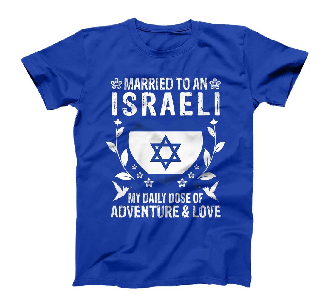 Married to An Israeli Wife Israeli Husband Israel Flag Premium T-Shirt