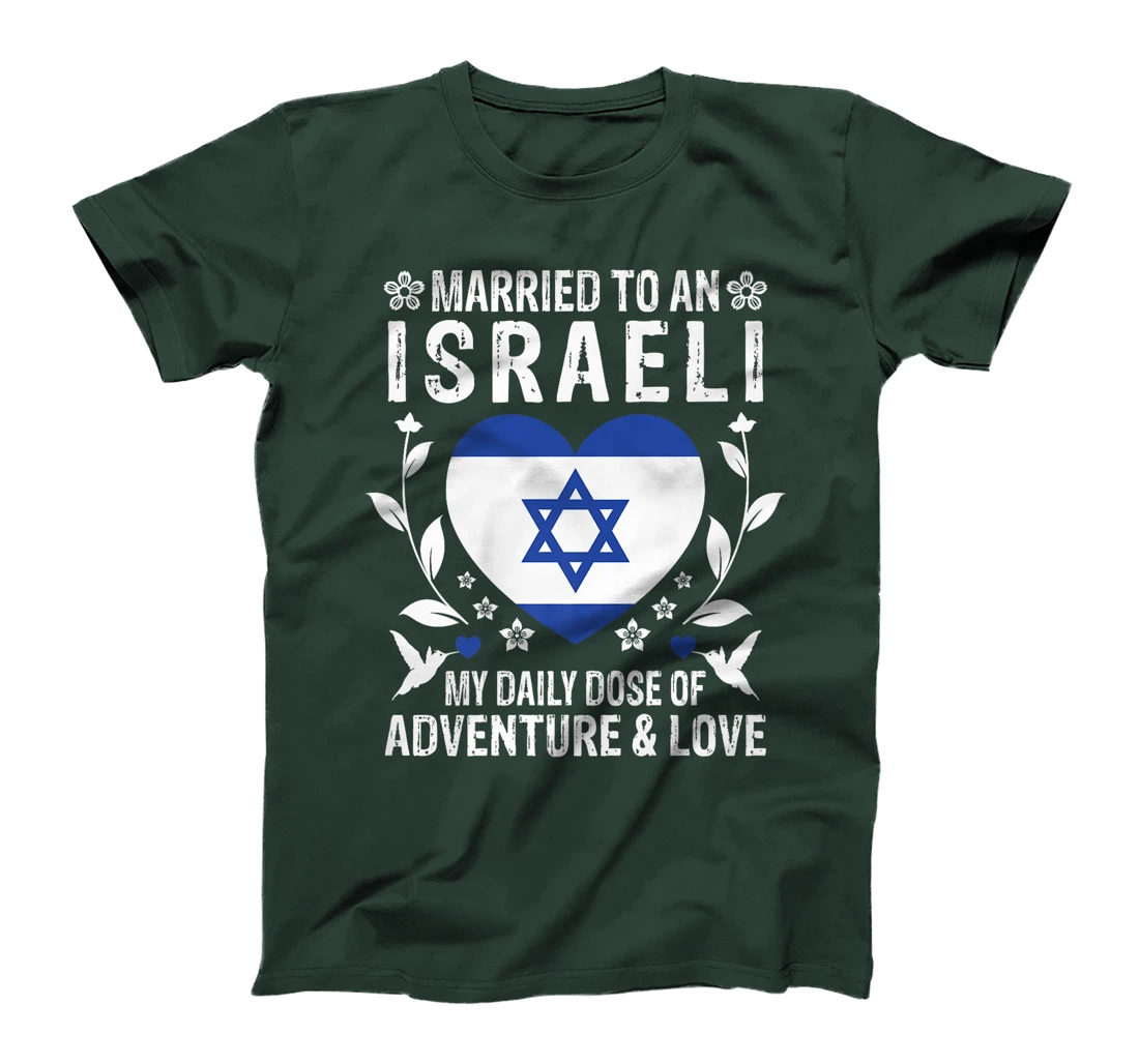 Married to An Israeli Wife Israeli Husband Israel Flag Premium T-Shirt