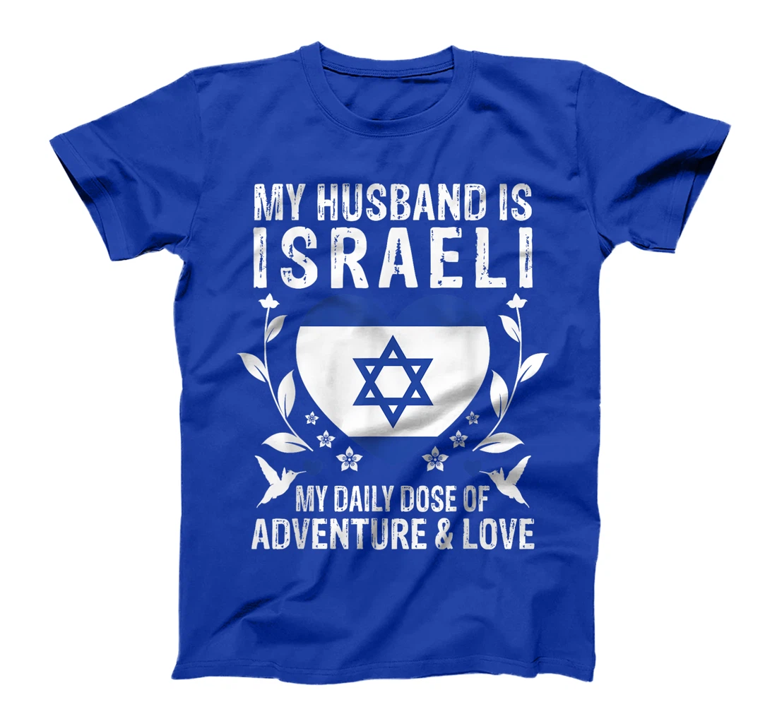 My Husband Is Israeli Husband Israel Flag T-Shirt