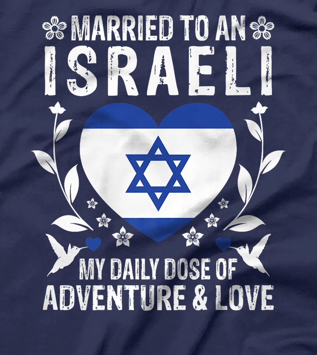 Married to An Israeli Wife Israeli Husband Israel Flag Premium T-Shirt
