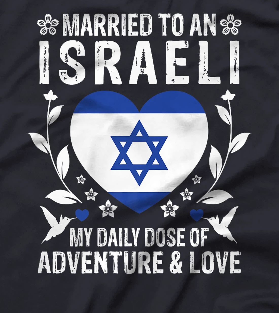 Married to An Israeli Wife Israeli Husband Israel Flag Premium T-Shirt