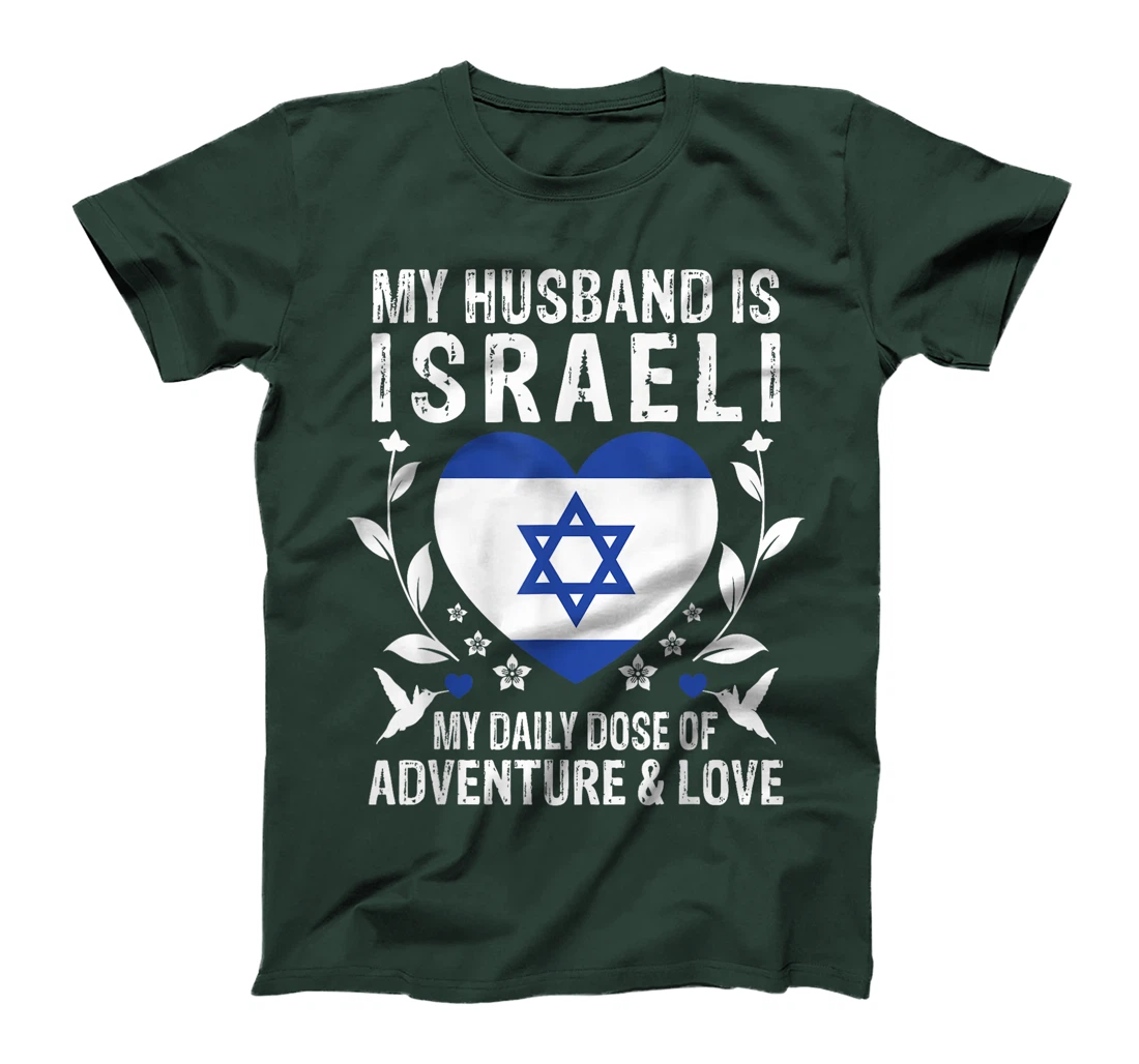 My Husband Is Israeli Husband Israel Flag T-Shirt