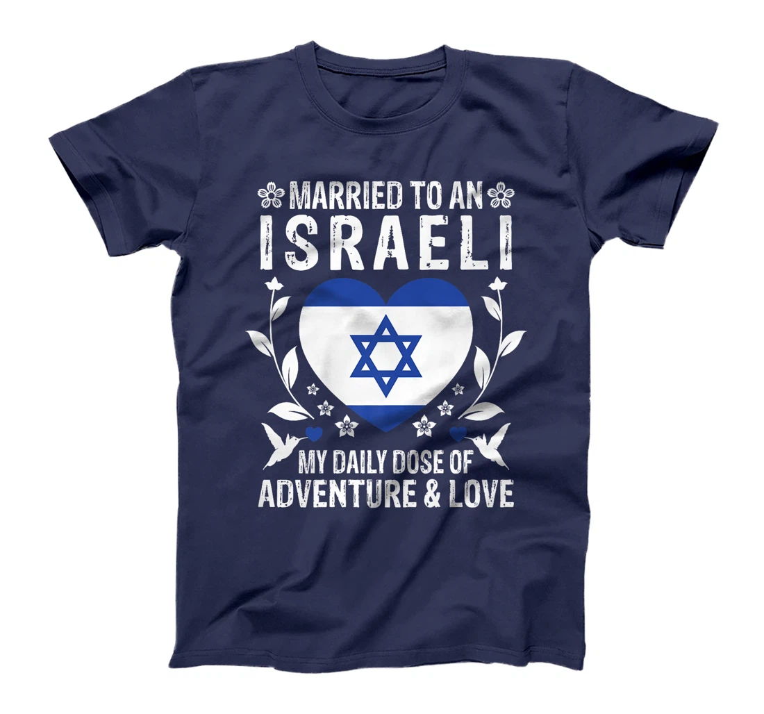 Married to An Israeli Wife Israeli Husband Israel Flag Premium T-Shirt