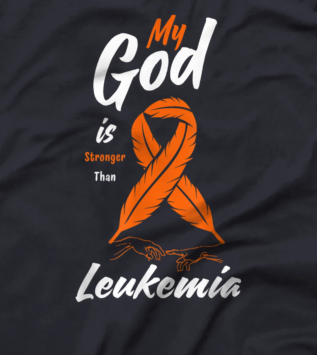Womens My God is Stronger Than Leukemia Awareness Warrior Fighter T-Shirt
