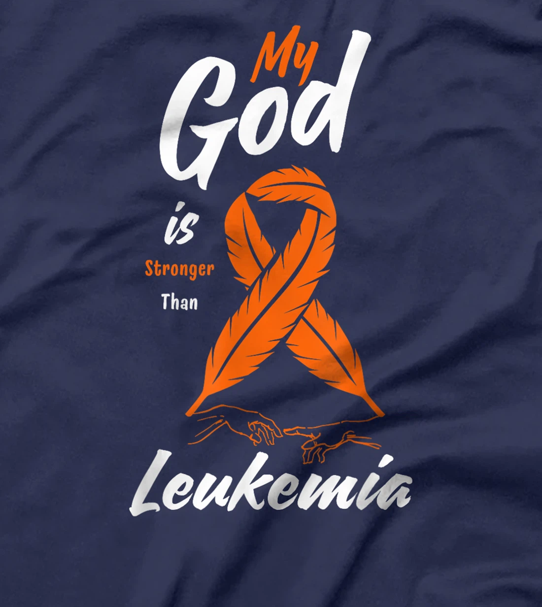 Womens My God is Stronger Than Leukemia Awareness Warrior Fighter T-Shirt