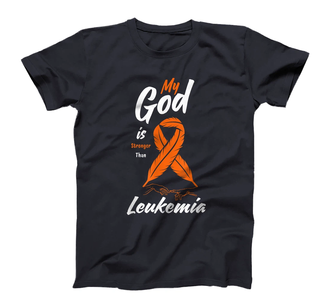 My God is Stronger Than Leukemia Awareness Warrior Fighter T-Shirt