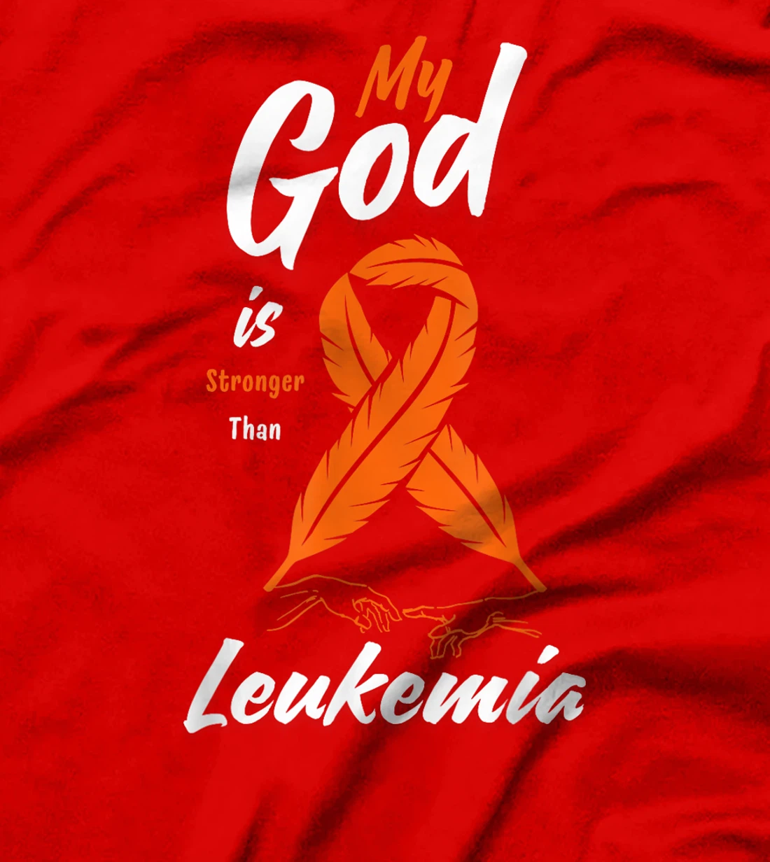 My God is Stronger Than Leukemia Awareness Warrior Fighter T-Shirt