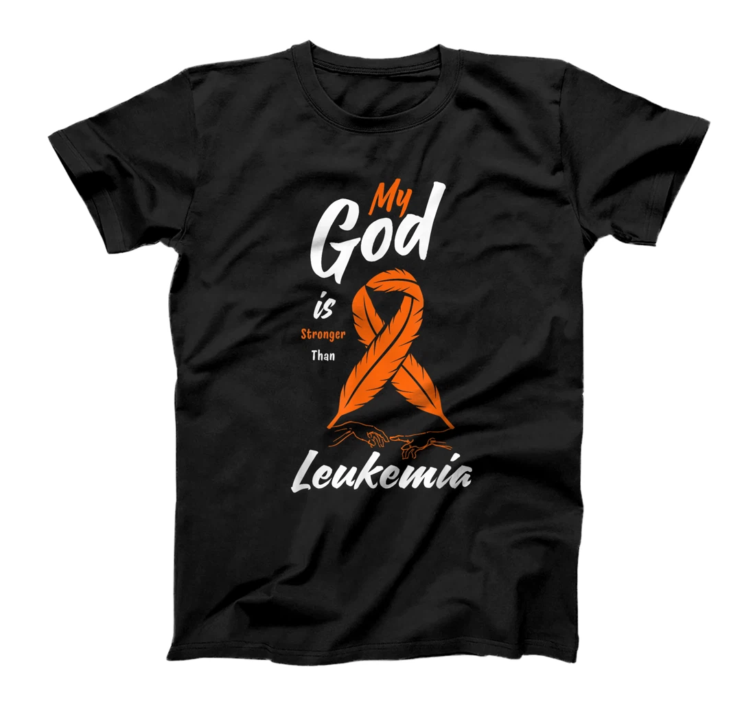 My God is Stronger Than Leukemia Awareness Warrior Fighter T-Shirt