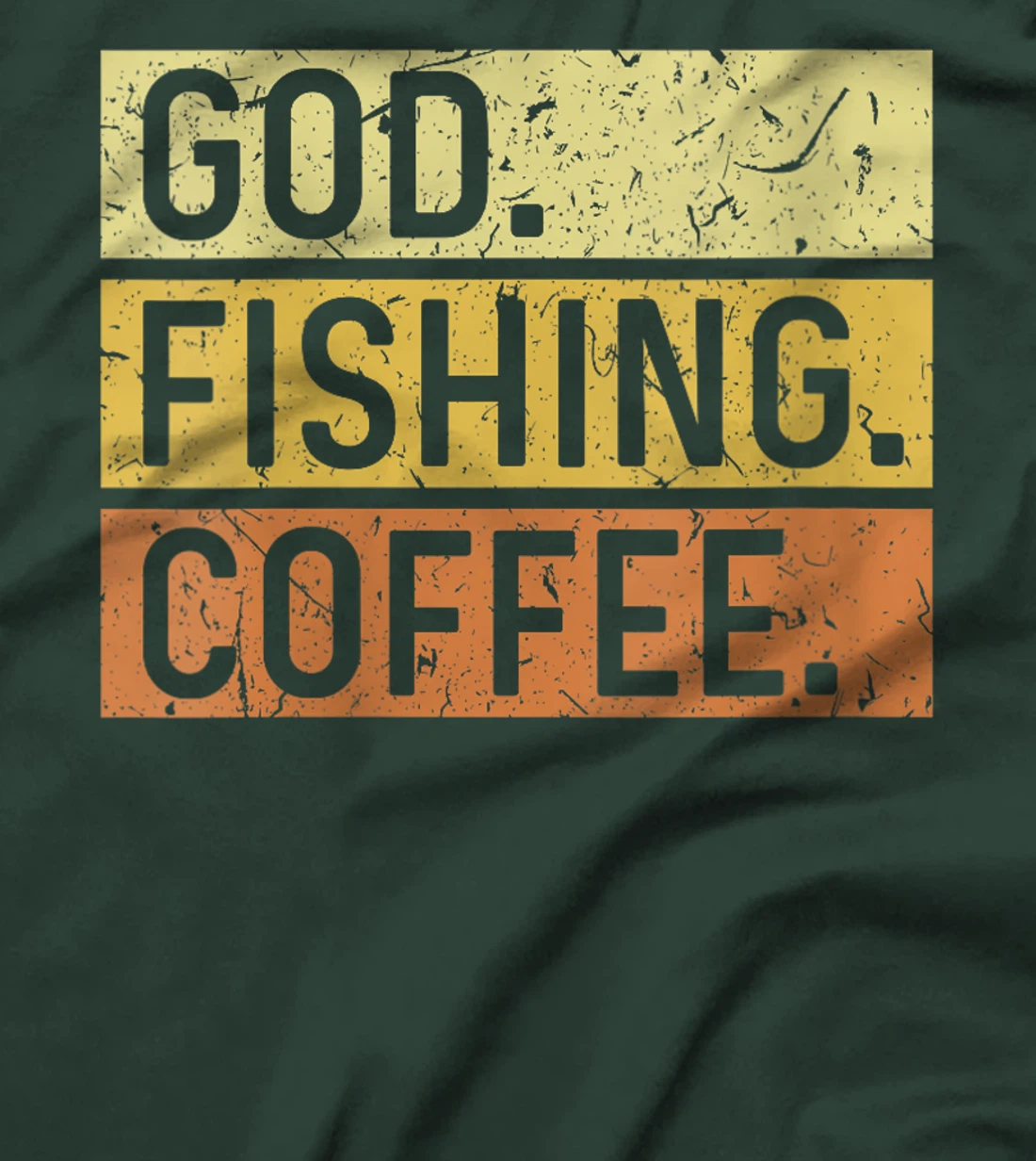Womens God Fishing Coffee Jesus Fish Fisherman T-Shirt