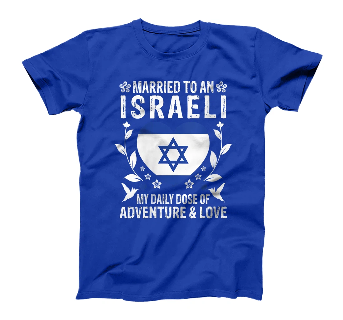 Womens Married to An Israeli Wife Israeli Husband Israel Flag T-Shirt