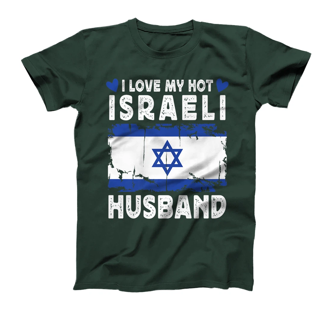 I Love My Hot Israeli husband Spouses Israel Flag Premium T-Shirt