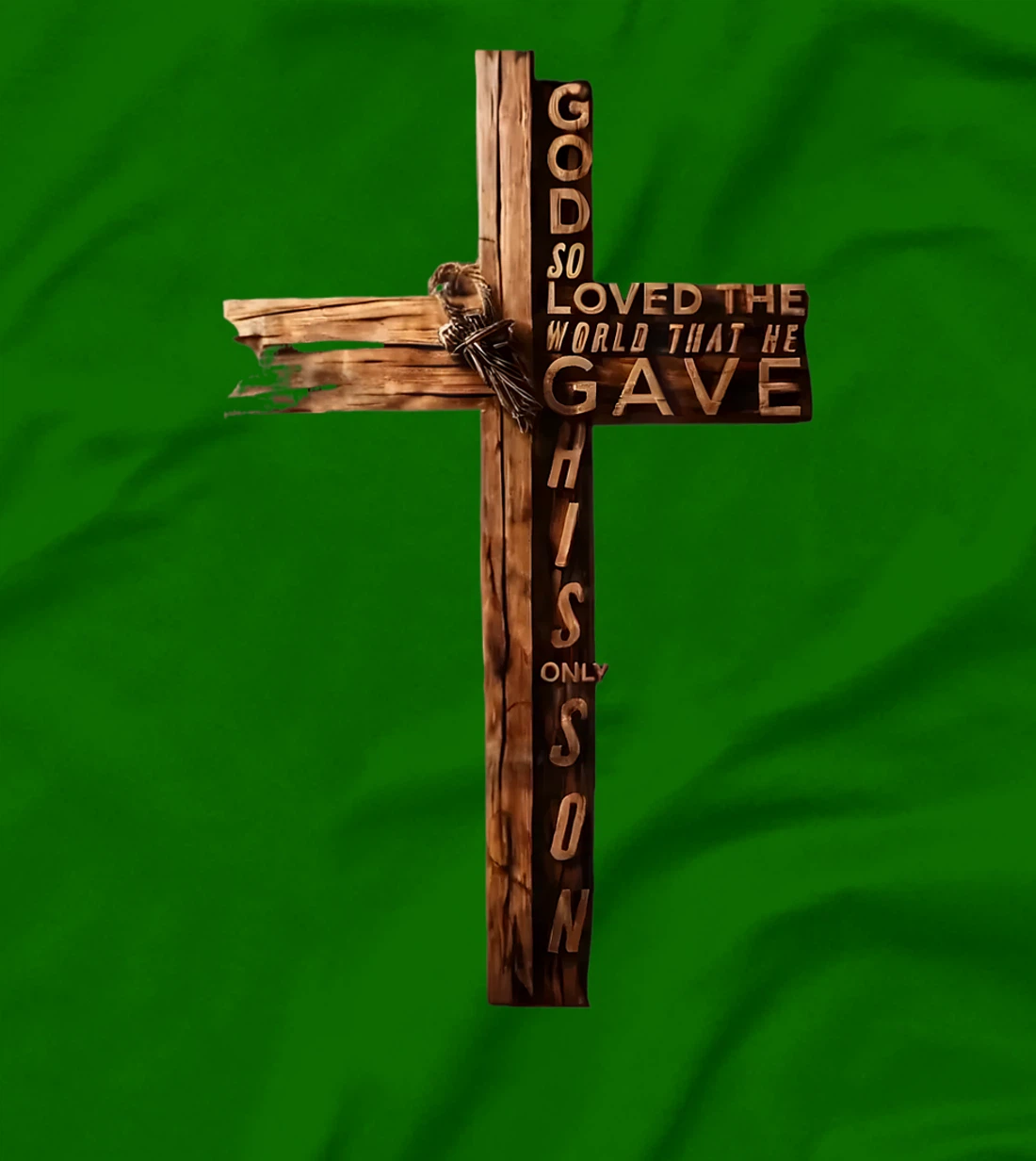 John 3:16 Christian Cross Bible God So Loved The World Cross T-Shirt