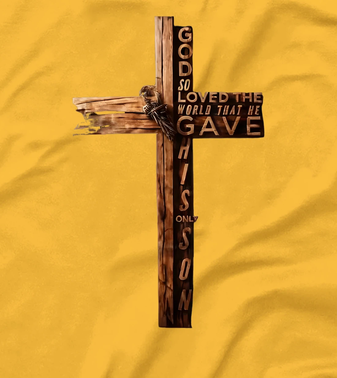 John 3:16 Christian Cross Bible God So Loved The World Cross T-Shirt