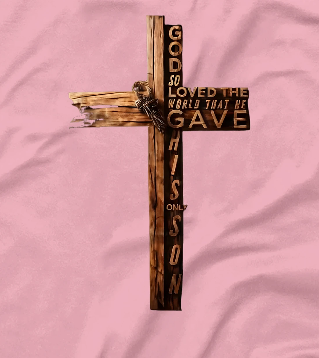 John 3:16 Christian Cross Bible God So Loved The World Cross T-Shirt