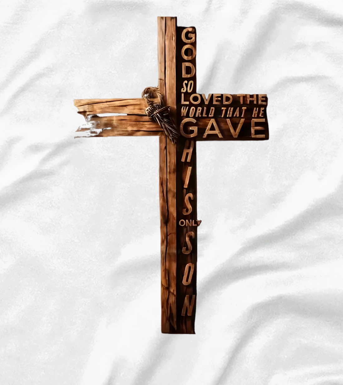 John 3:16 Christian Cross Bible God So Loved The World Cross T-Shirt