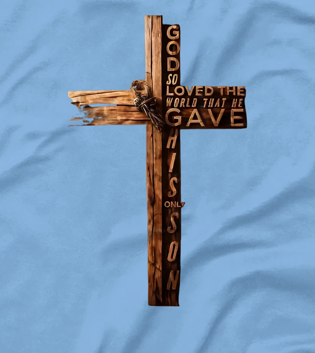John 3:16 Christian Cross Bible God So Loved The World Cross T-Shirt