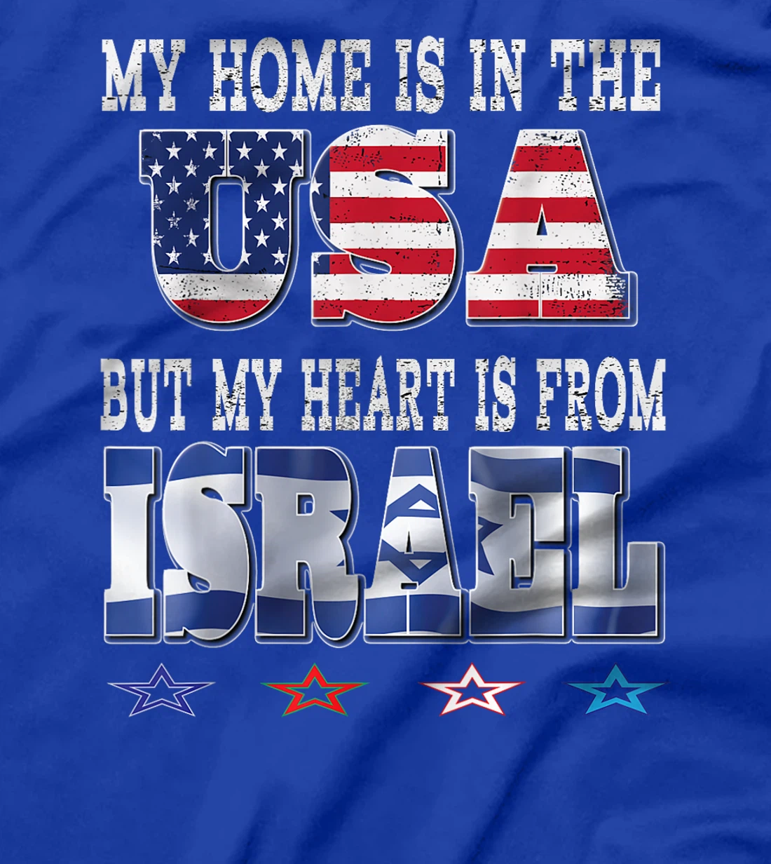 Israeli American Patriot Heart is from Israel USA Flags Love T-Shirt