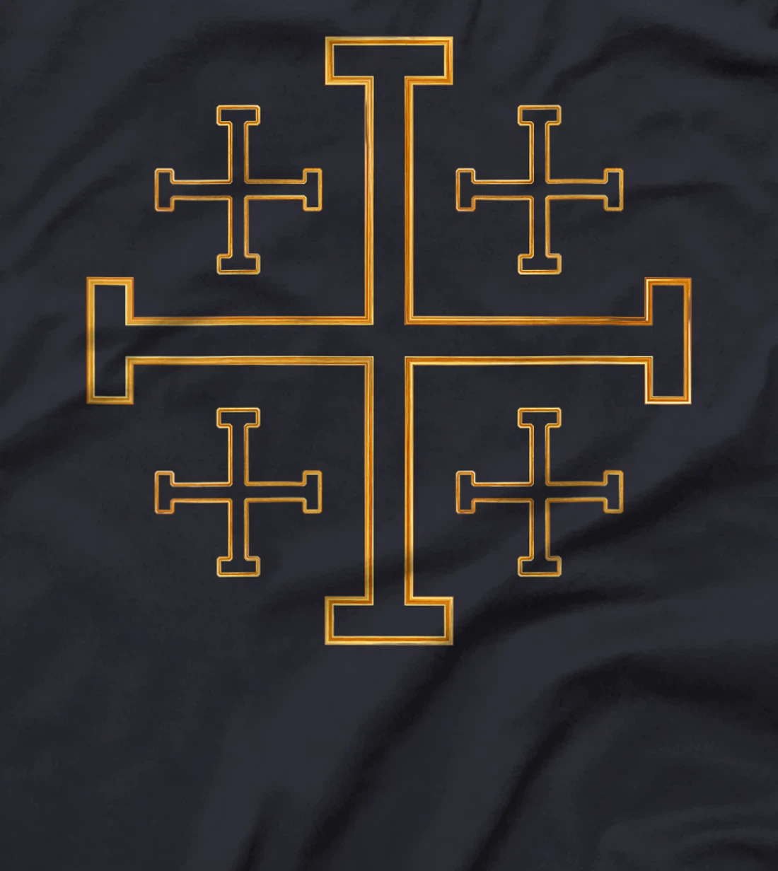 Womens Israel Gold Cross Print Men Women Child T-Shirt