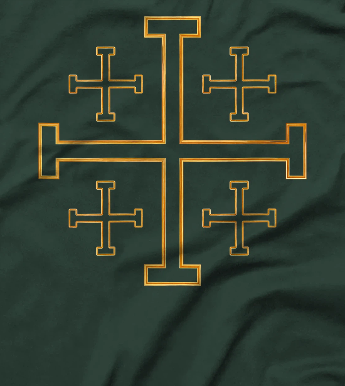 Womens Israel Gold Cross Print Men Women Child T-Shirt