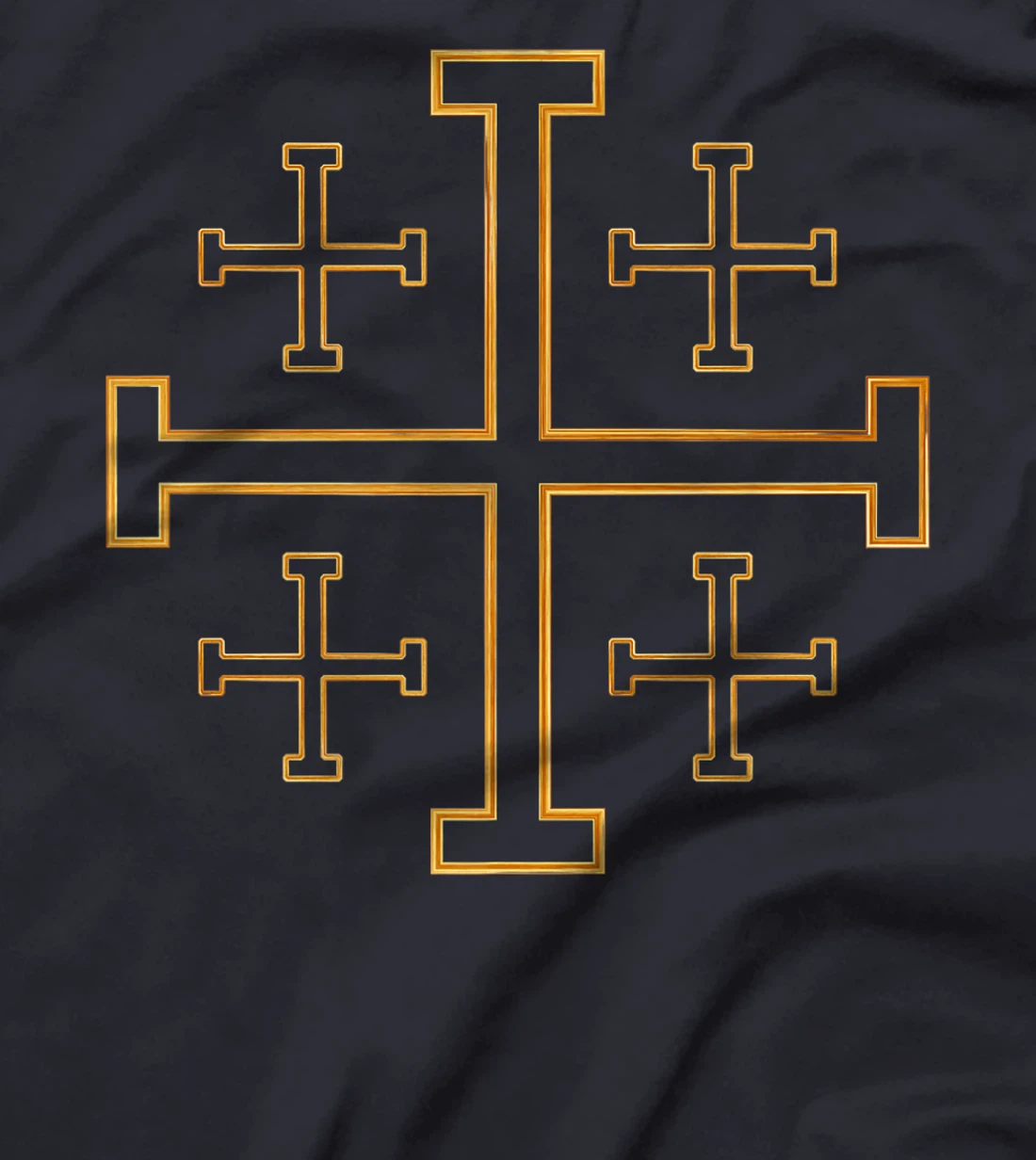 Israel Gold Cross Print Men Women Child Premium T-Shirt