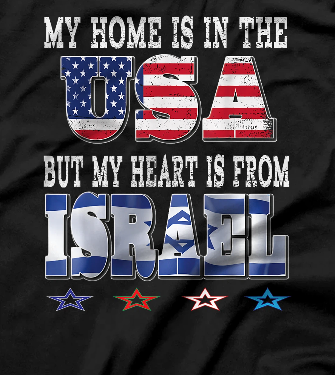 Israeli American Patriot Heart is from Israel USA Flags Love T-Shirt