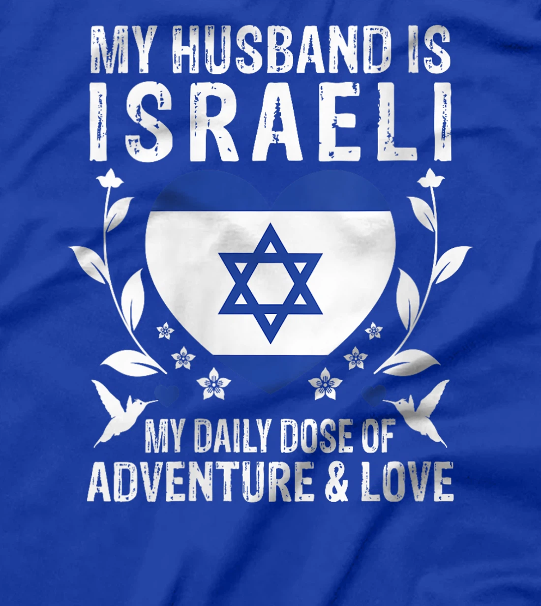 Womens My Husband Is Israeli Husband Israel Flag T-Shirt