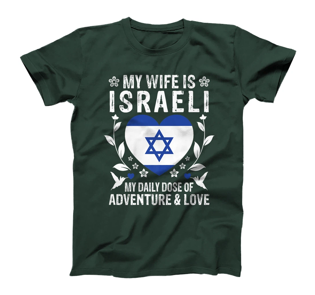 My Wife Is Israeli Wife Israel Flag Spouses Premium T-Shirt