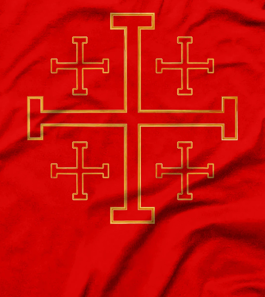 Israel Gold Cross Print Men Women Child Premium T-Shirt