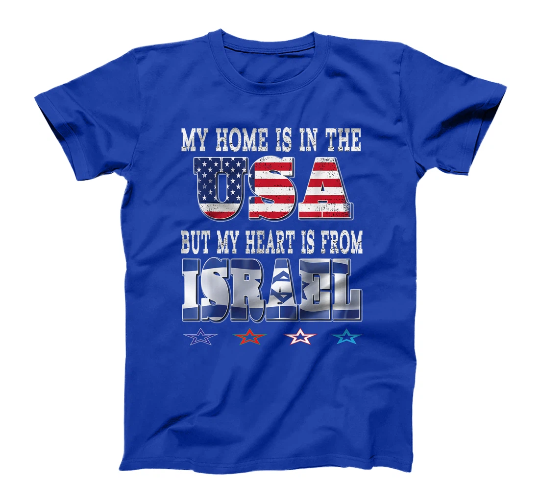 Israeli American Patriot Heart is from Israel USA Flags Love T-Shirt
