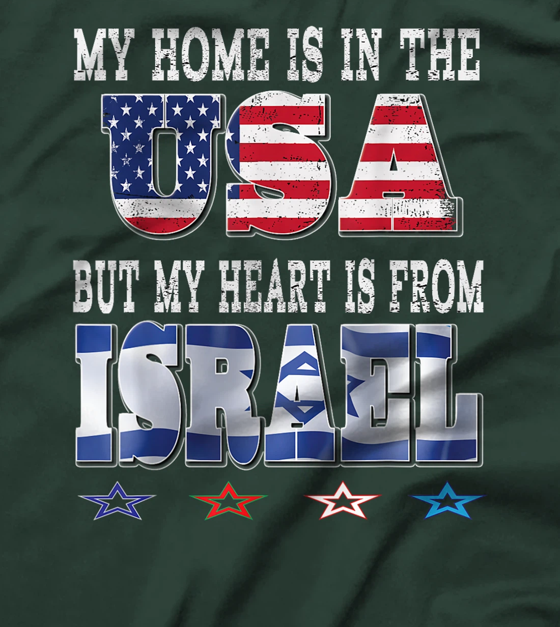 Israeli American Patriot Heart is from Israel USA Flags Love T-Shirt