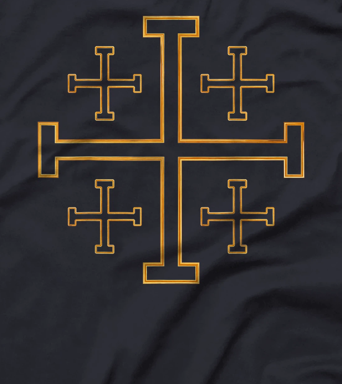 Israel Gold Cross Print Men Women Child T-Shirt