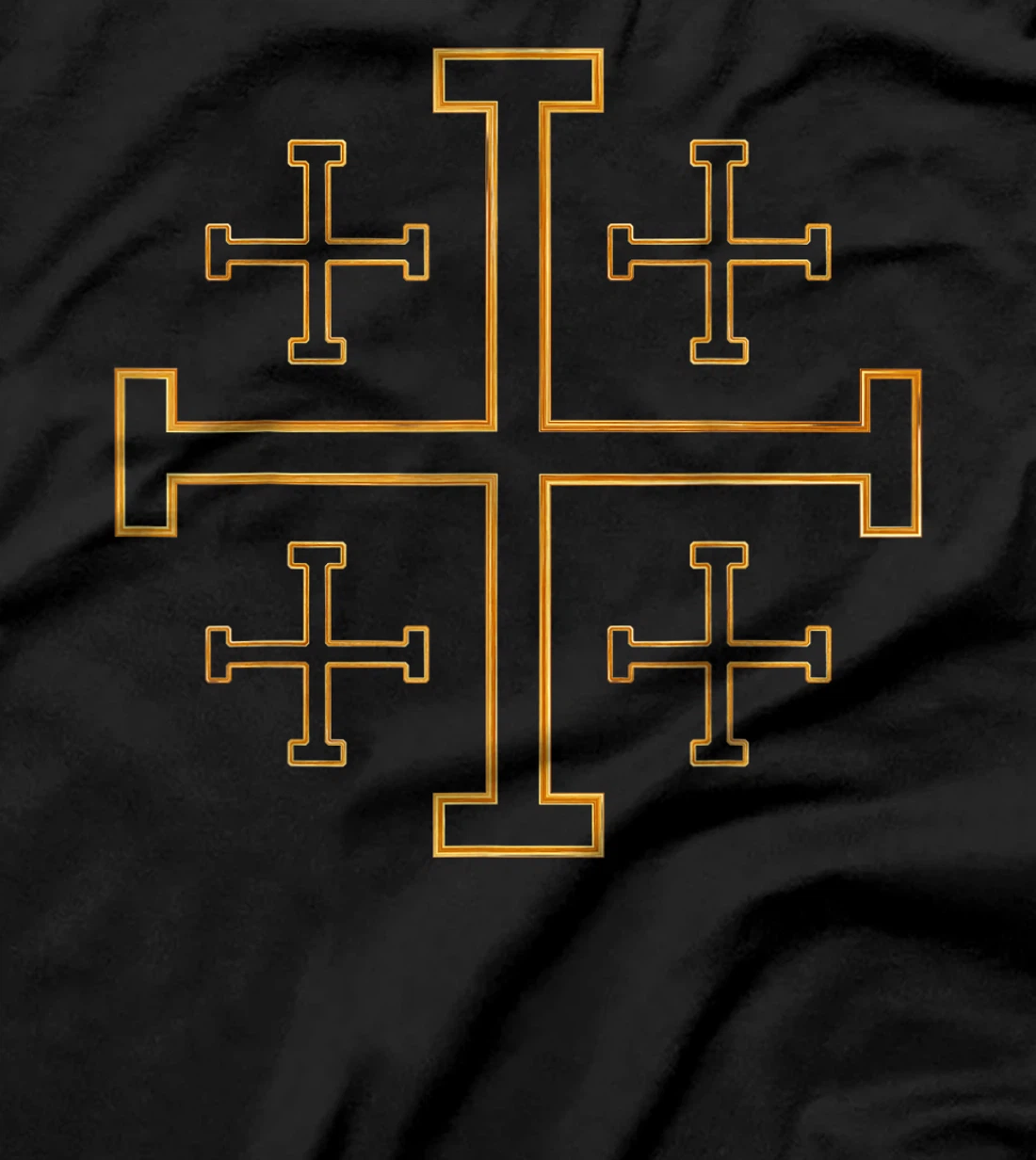 Israel Gold Cross Print Men Women Child T-Shirt