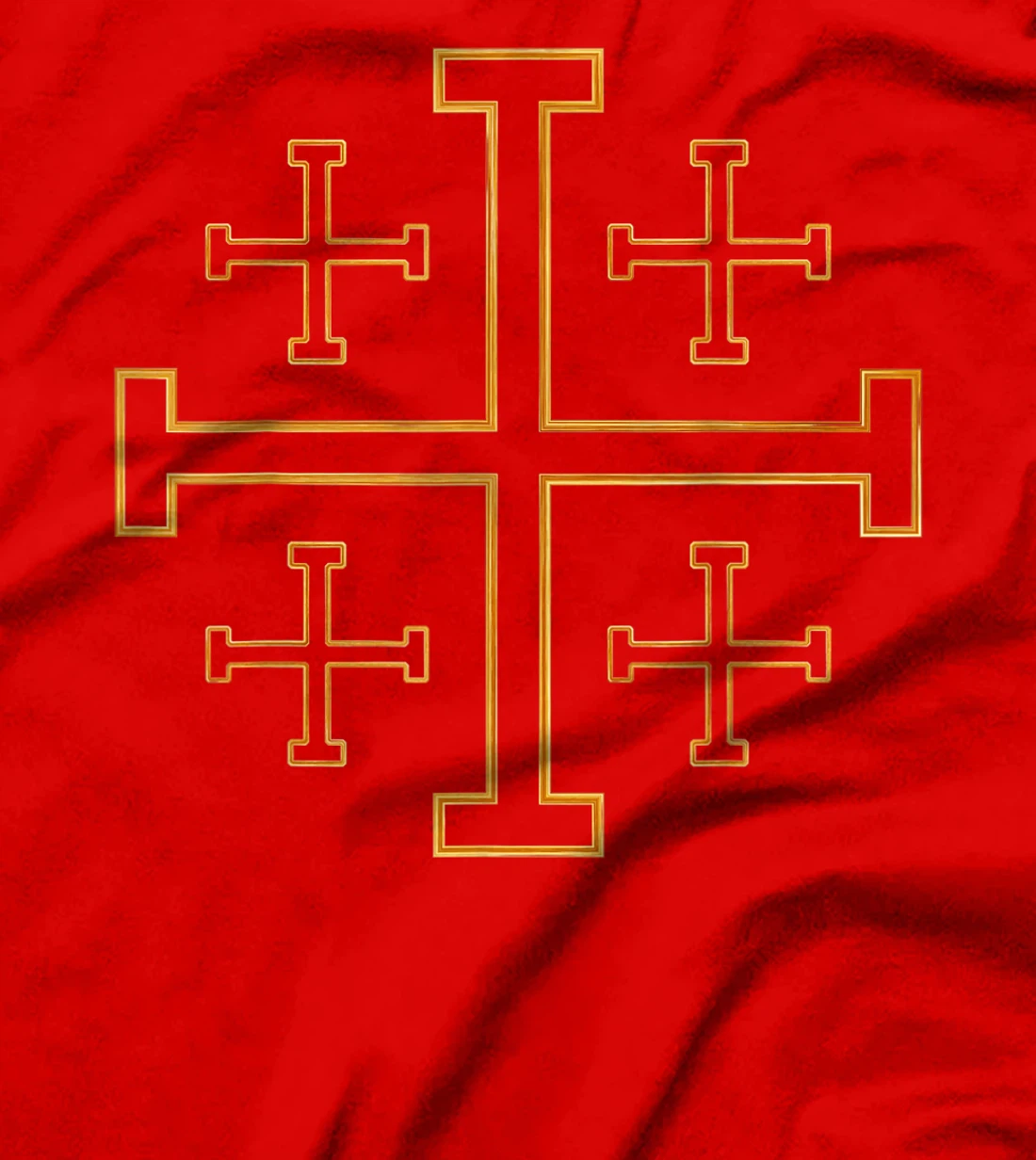 Israel Gold Cross Print Men Women Child T-Shirt