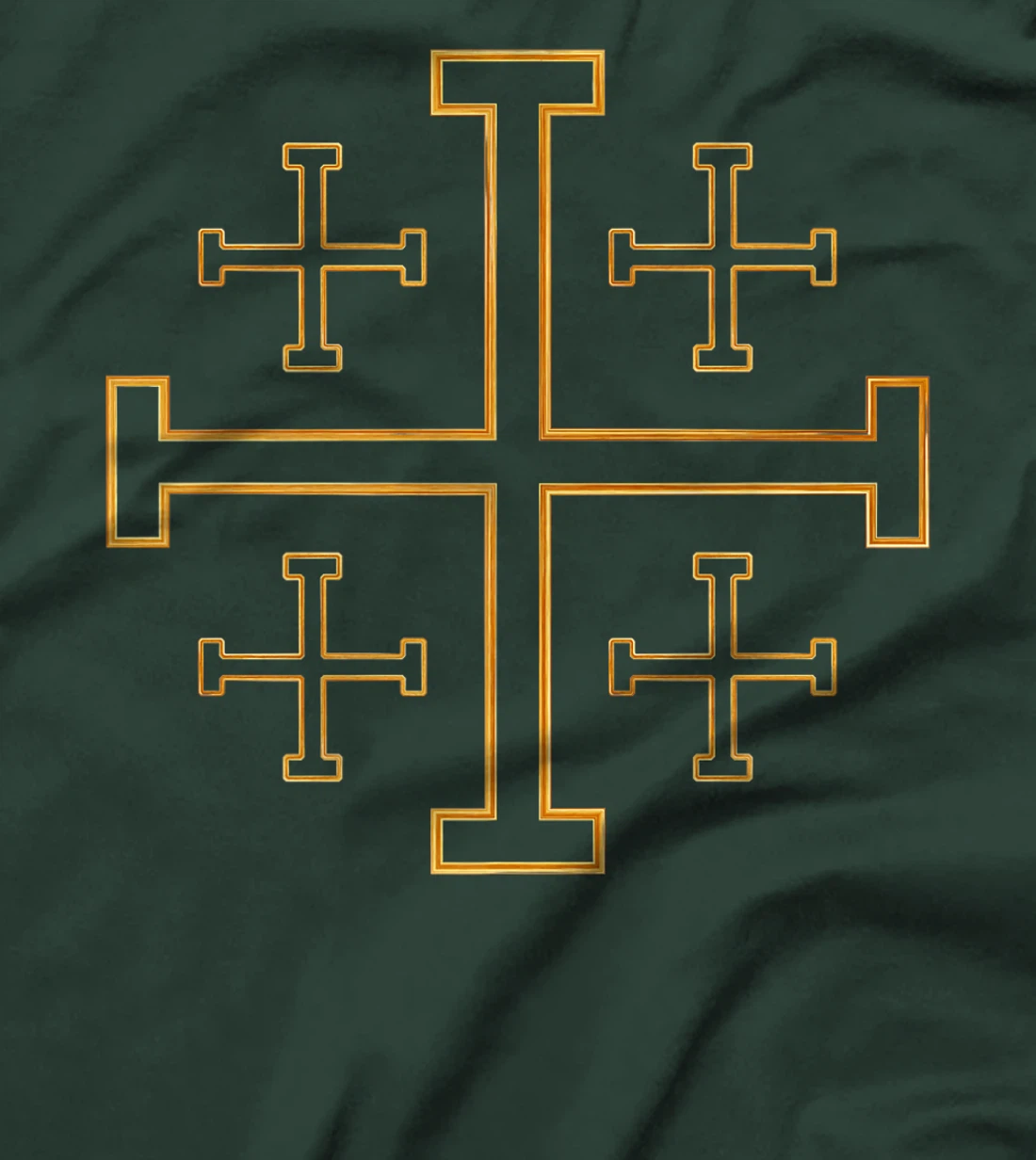 Israel Gold Cross Print Men Women Child Premium T-Shirt