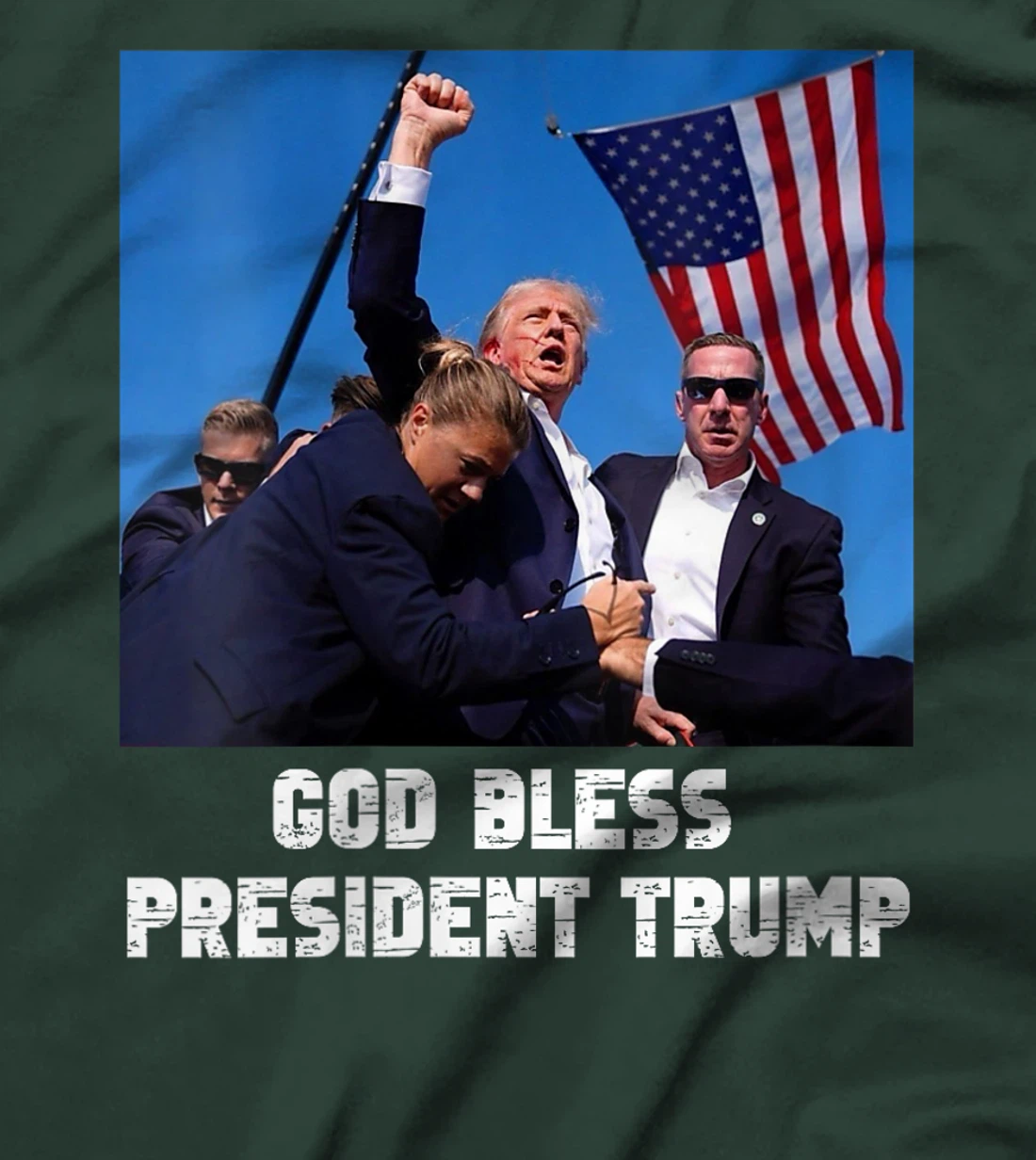Womens God bless President Trump, Donald Trump 2024 T-Shirt