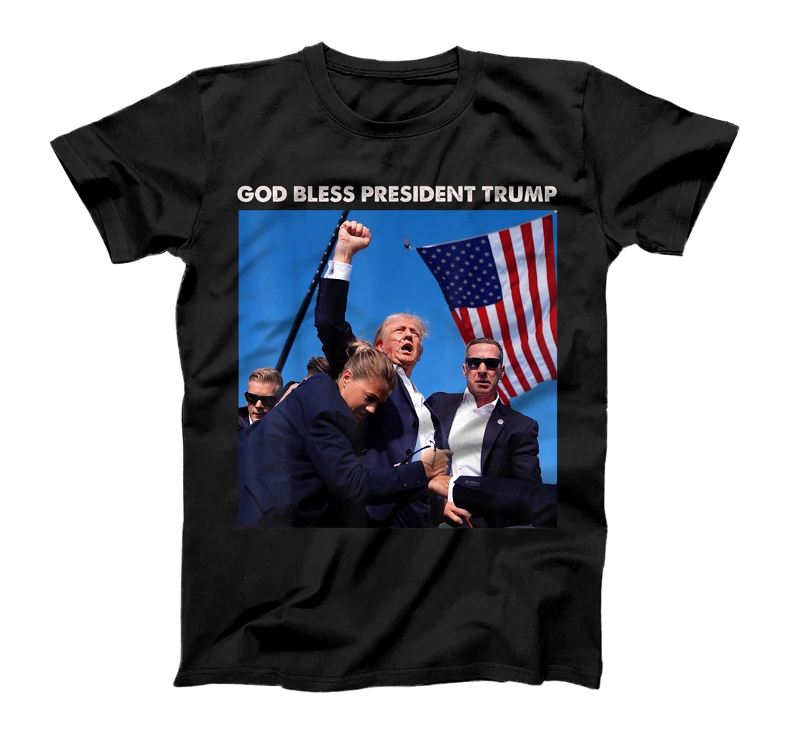 God Bless President Trump, Shooting at Donald Trump Rally T-Shirt