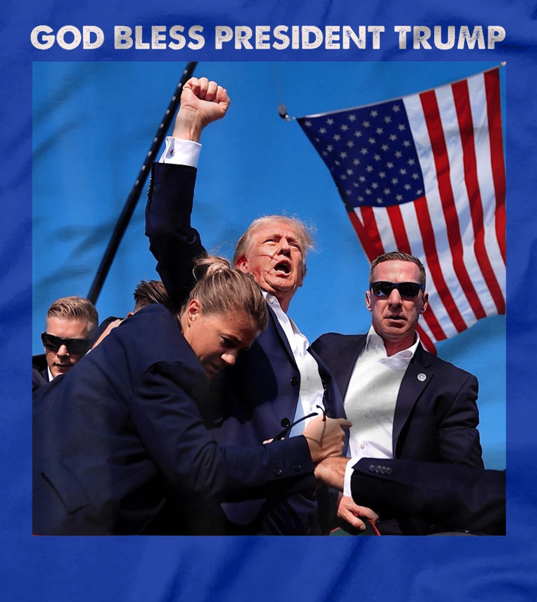 God Bless President Trump, Shooting at Donald Trump Rally T-Shirt