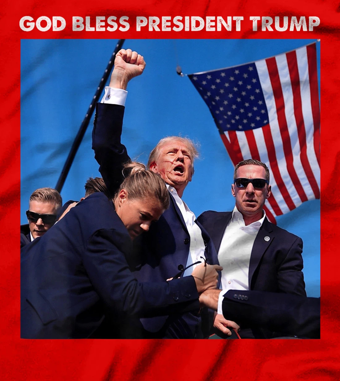God Bless President Trump, Shooting at Donald Trump Rally T-Shirt